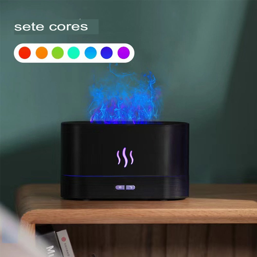 Umidificador e Aromatizador Exfinity - Efeito Chamas - Até 7 cores
