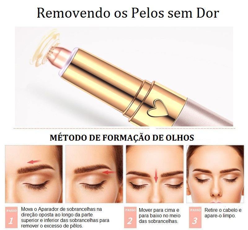 Caneta Depiladora Elétrica Indolor Para Sobrancelha Buço e Nariz - Infinity Express